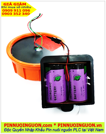 Tadiran TL-5930 (2 viên ghép lại như hình), Pin nuôi nguồn Tadiran TL-5930 lithium 3.6v 38 000mAh /Xuất xứ ISRAEL